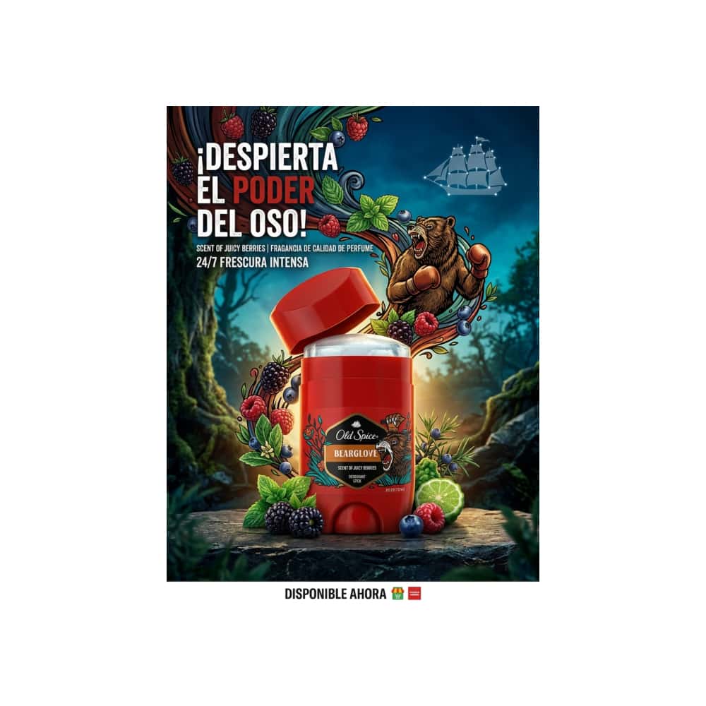 Desodorante en barra para hombre Bearglove Old Spice (50 ml) - Miniatura 4