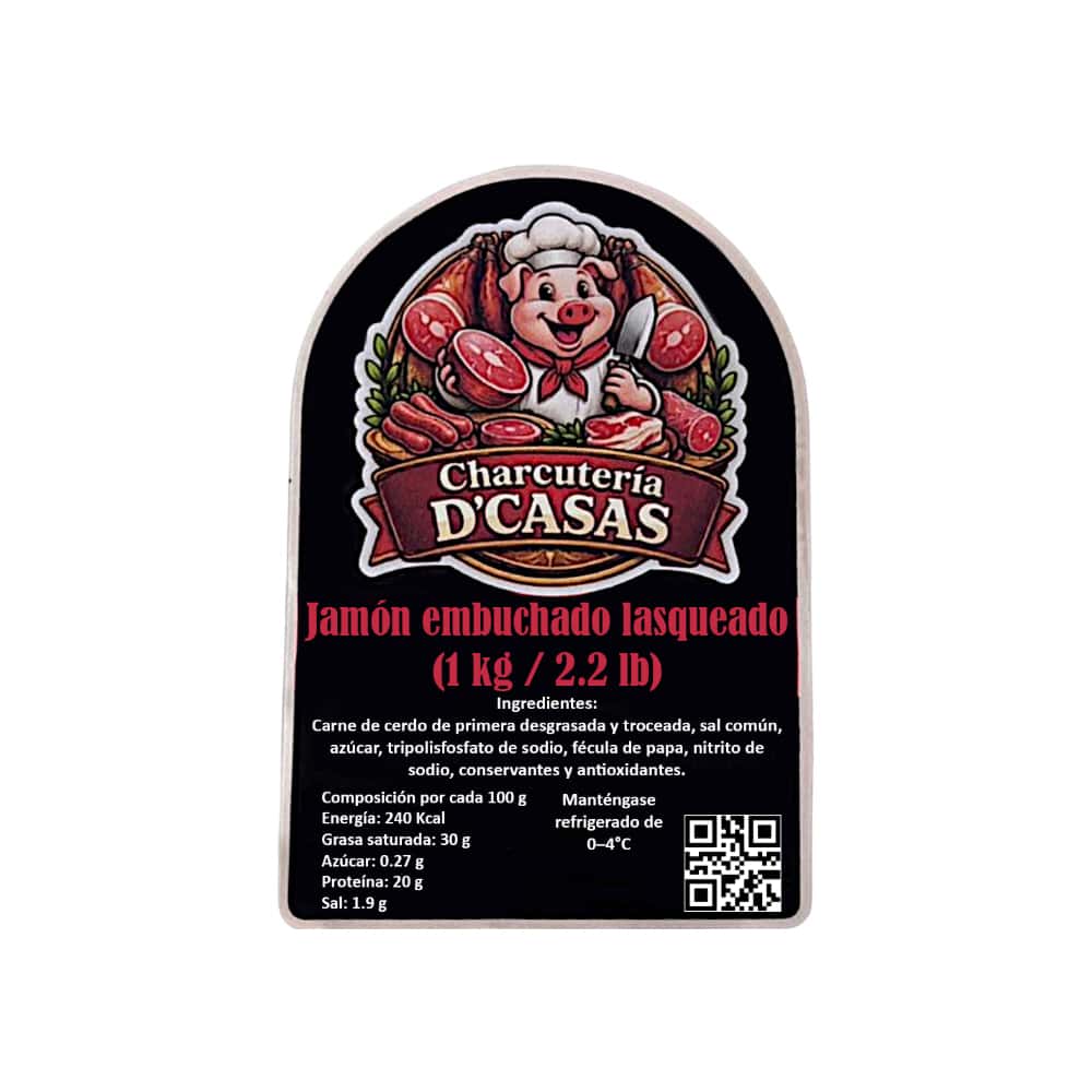 Jamón embuchado lasqueado D'Casas (1 kg / 2.2 lb) - Miniatura 3