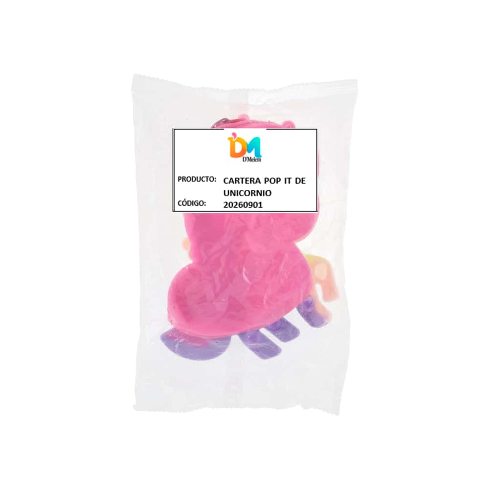 Cartera infantil Pop-It enforma de unicornio D'melem - Miniatura 3