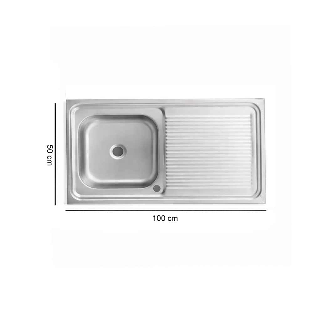 Fregadero de acero inoxidable 100 cm × 50 cm con escurridor Estone BR26-BR80 - Miniatura 2