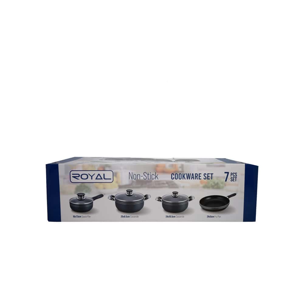 Juego 7 piezas de ollas y sartén antiadherente de color gris Royal ROL-7PZG - Miniatura 3