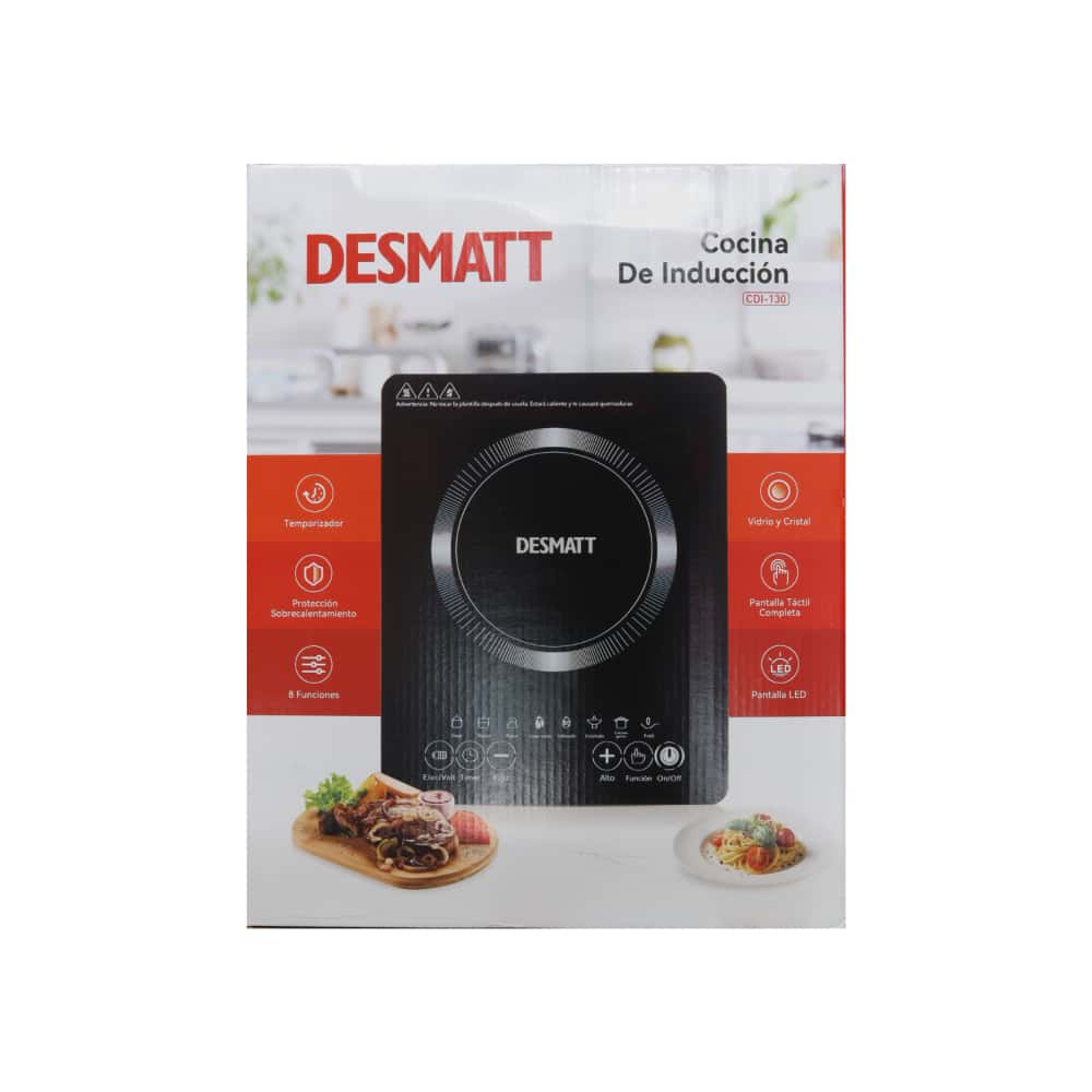 Cocina de inducción negra Desmatt CDI-130 - Miniatura 2