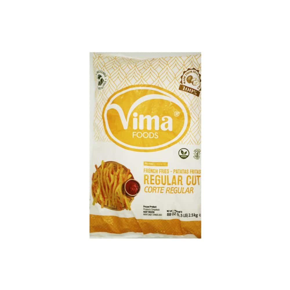 Papas prefritas corte regular Vima Foods (2.5 kg / 5.5 lb) - Miniatura 1