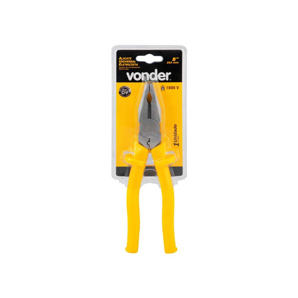 Alicate universal para electricista 8" Vonder - Miniatura 4
