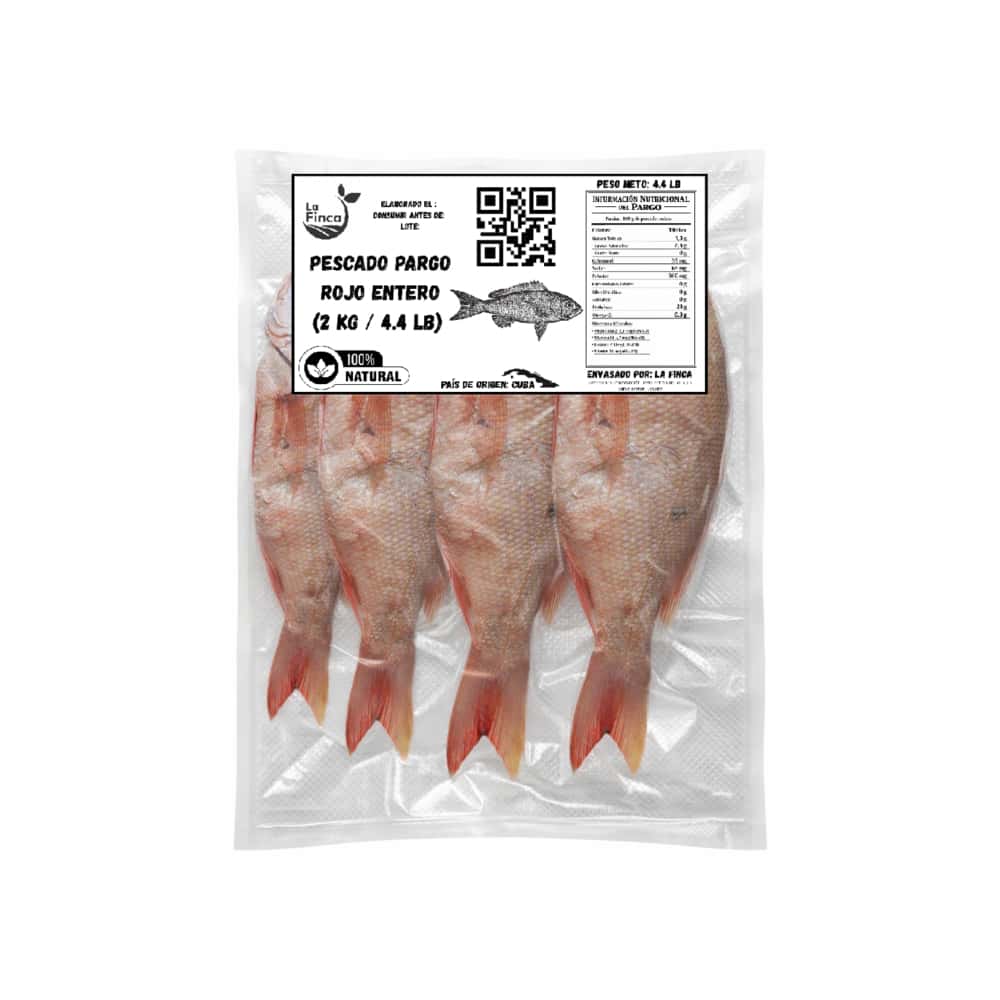 Pescado pargo rojo entero La Finca (2 kg / 4.4 lb) - Miniatura 2