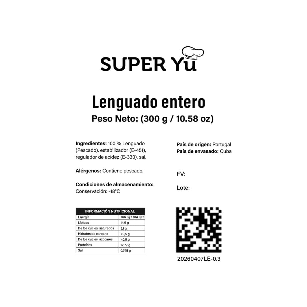 Lenguado entero Super Yu (300 g / 10.58 oz) - Miniatura 4