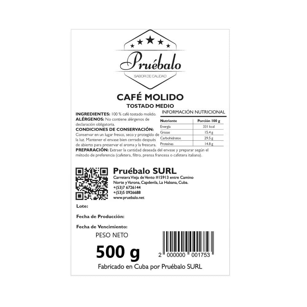 Café molido tostado medio Pruébalo (500 g / 1.1 lb) - Miniatura 3
