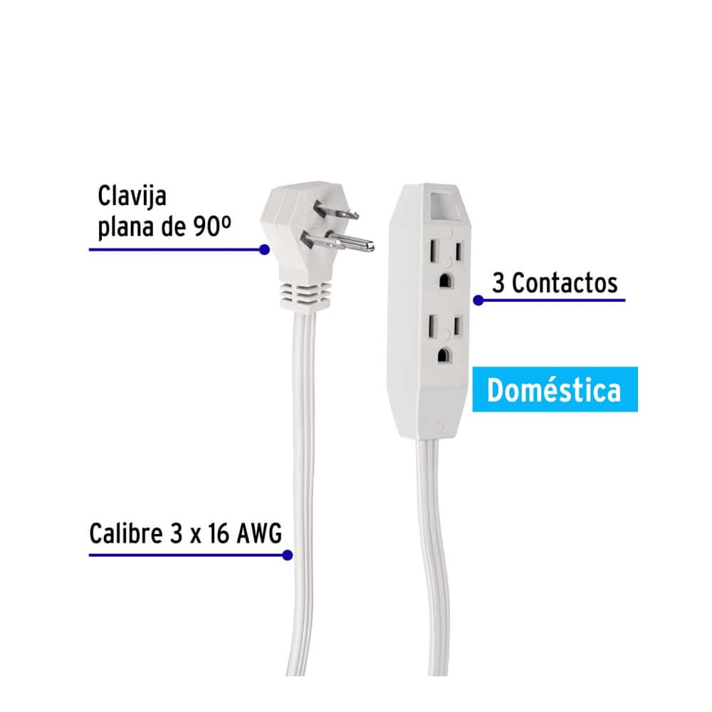 Extensión eléctrica 3 m Volteck EDA-3B - Miniatura 2
