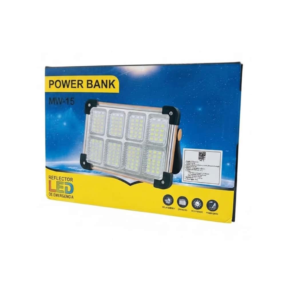 Lámpara de luz LED reflector de emergencia con función de banco de energía XL Soluciones MW-15 - Miniatura 4
