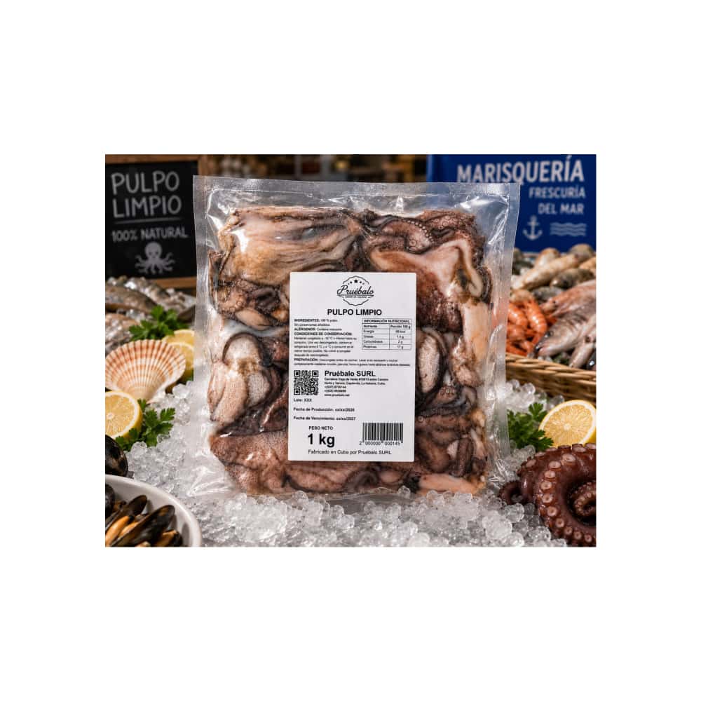 Pulpo limpio Pruébalo (1 kg / 2.2 lb) - Miniatura 4