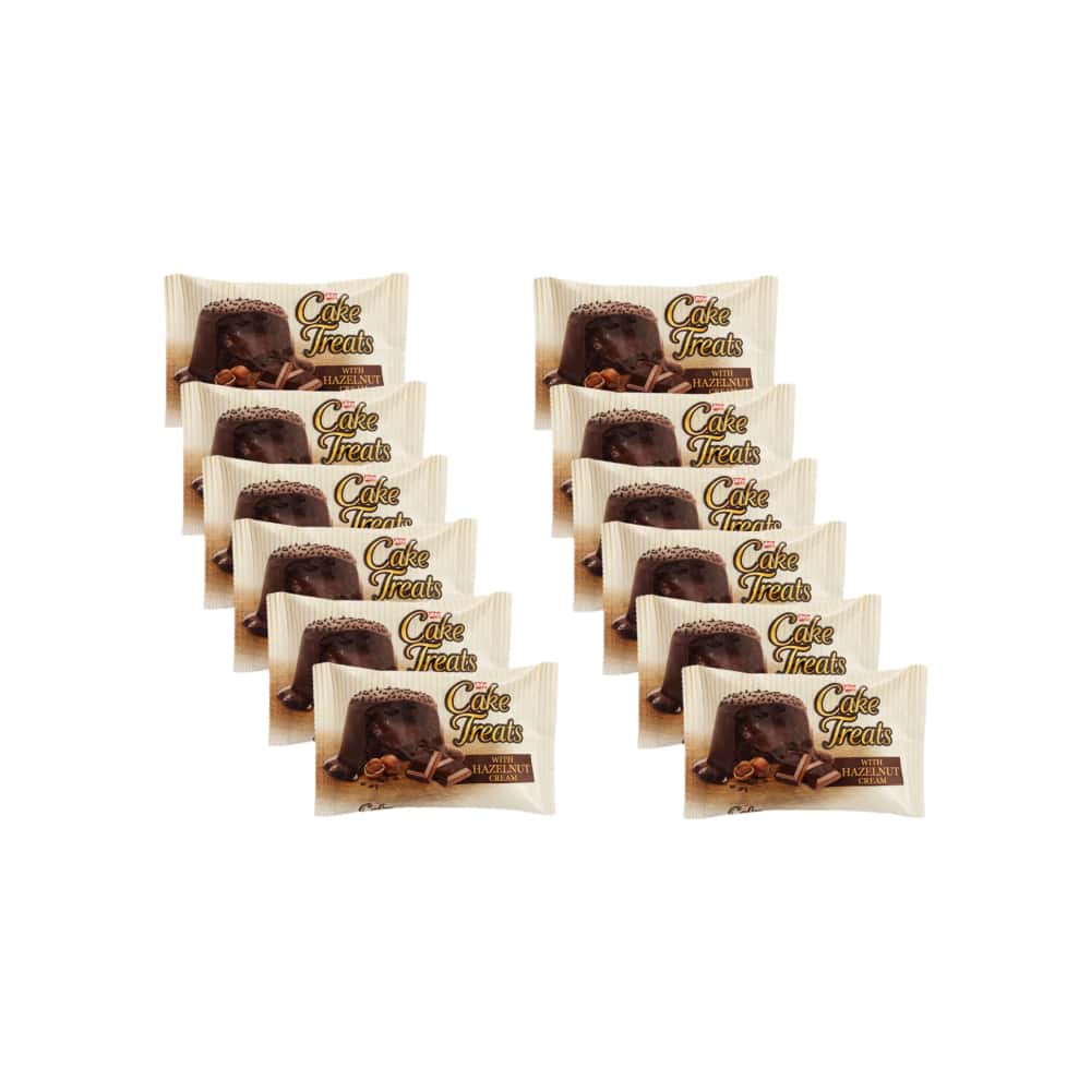 Pastel de chocolate con leche, relleno de crema de avellanas y cobertura de gránulos de cacao Cake Treats Bifa (12 x 50 g / 1.76 oz) - Miniatura 1
