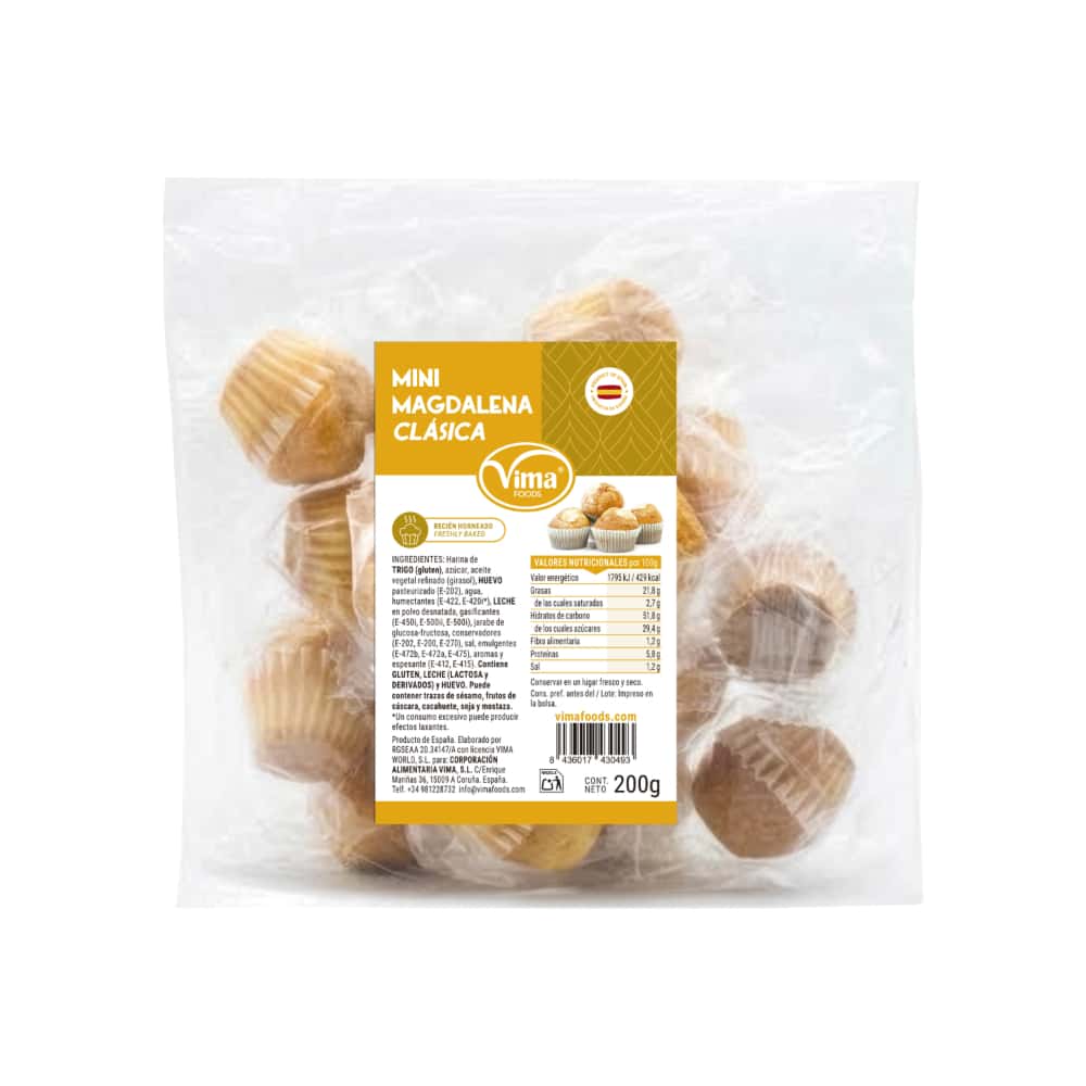 Mini magdalena clásica VIMA FOODS (200 g / 7 oz) - Miniatura 1