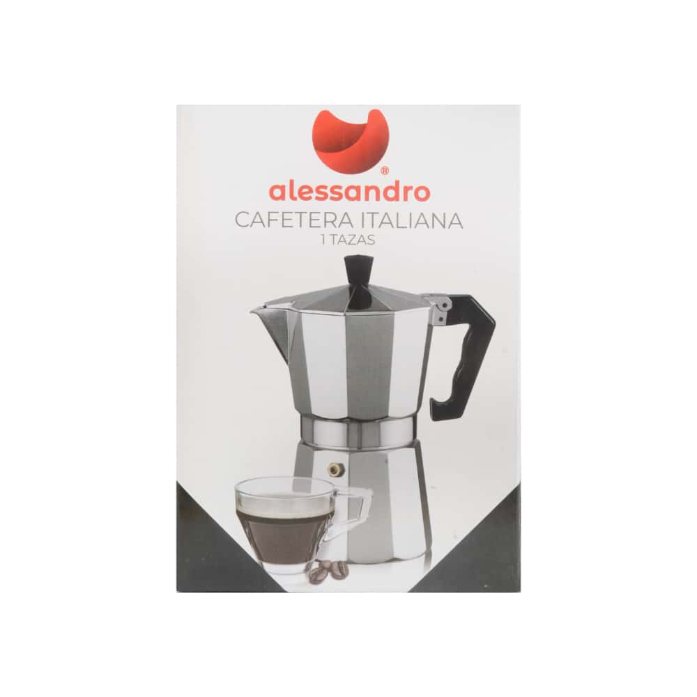 Cafetera italiana de aluminio de 1 tazas Alessandro - Miniatura 3
