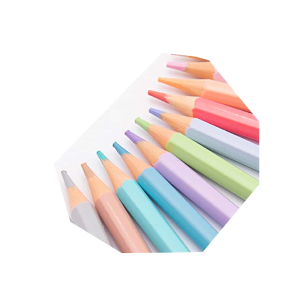 Juego de 12 lápices de colores pasteles borrables Pointer - Miniatura 6