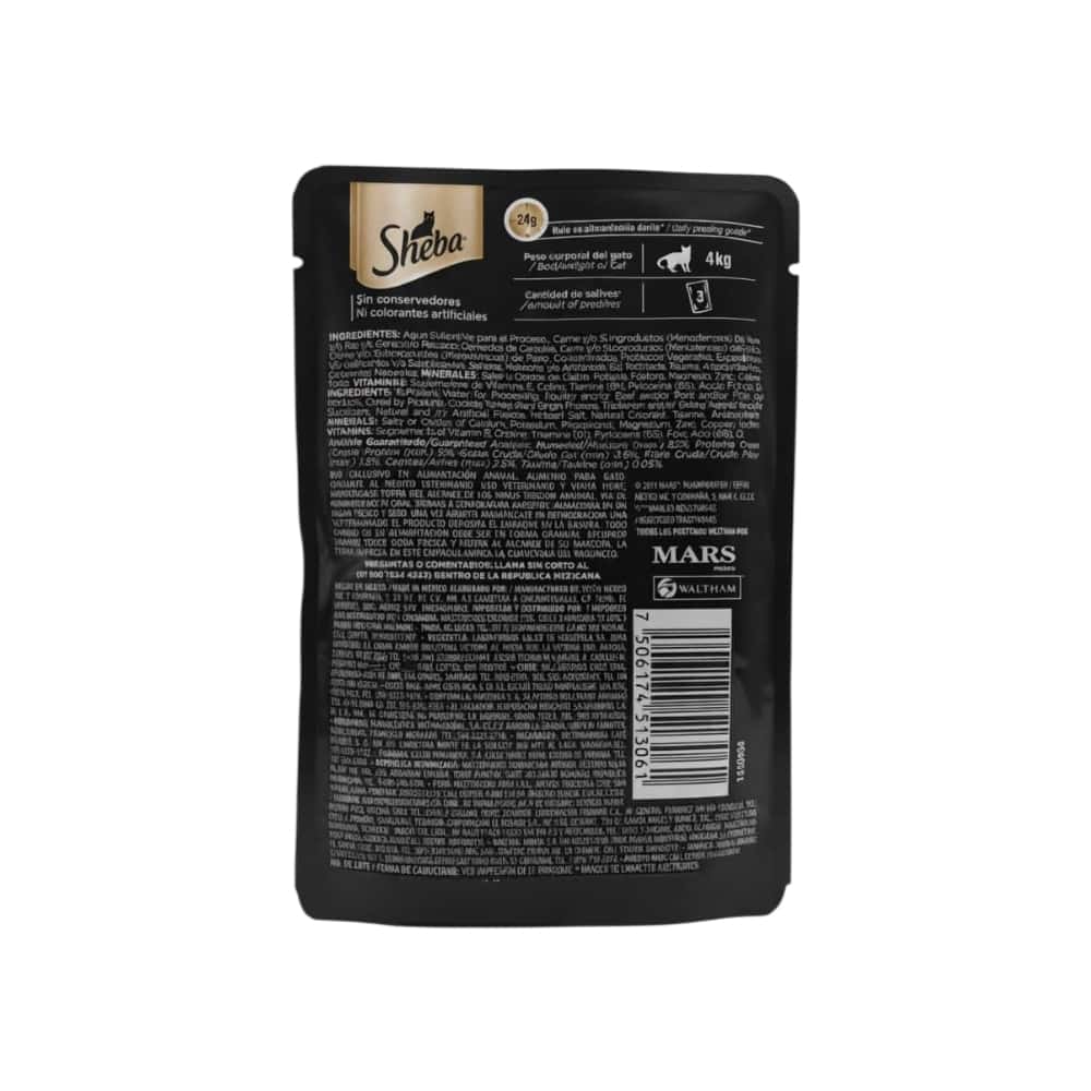 Comida para gatos filetes selectos de pollo y pavo al horno Sheba (85 g / 2.99 oz) - Miniatura 2