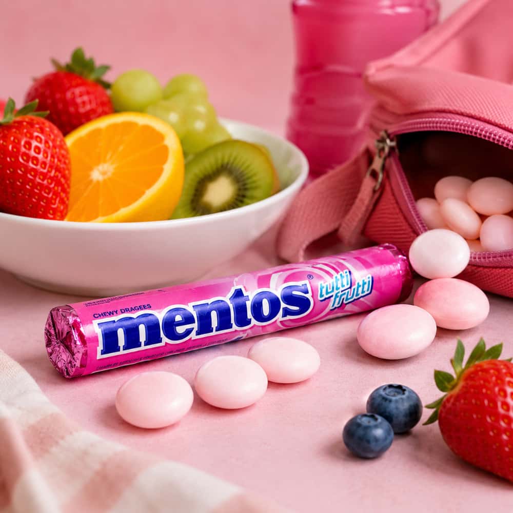 Caramelos masticables con sabor tutti frutti Mentos (29.04 g / 1.02 oz) - Miniatura 4