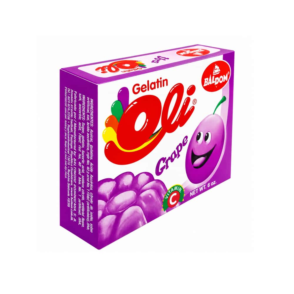 Gelatina sabor uva Oli (170 g / 6 oz) - Miniatura 2