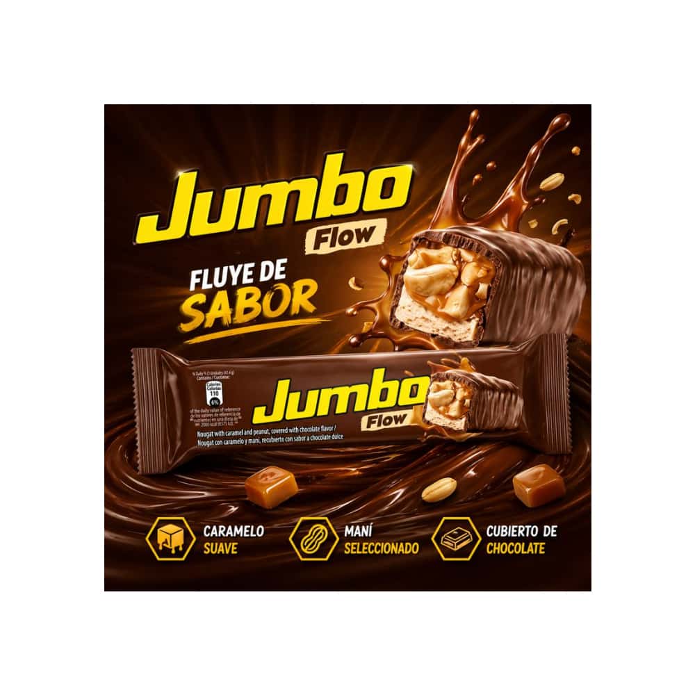 Galleta con caramelo y maní cubierta con chocolate Jumbo Flow (48 g / 1.69 oz) - Miniatura 4