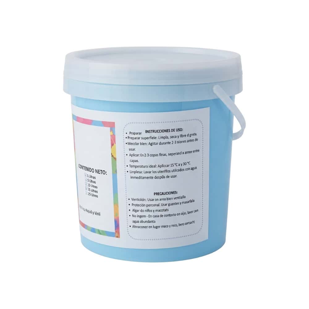 Pintura vinílica para interiores y exteriores color azul Bello Hogar (4 L) - Miniatura 2