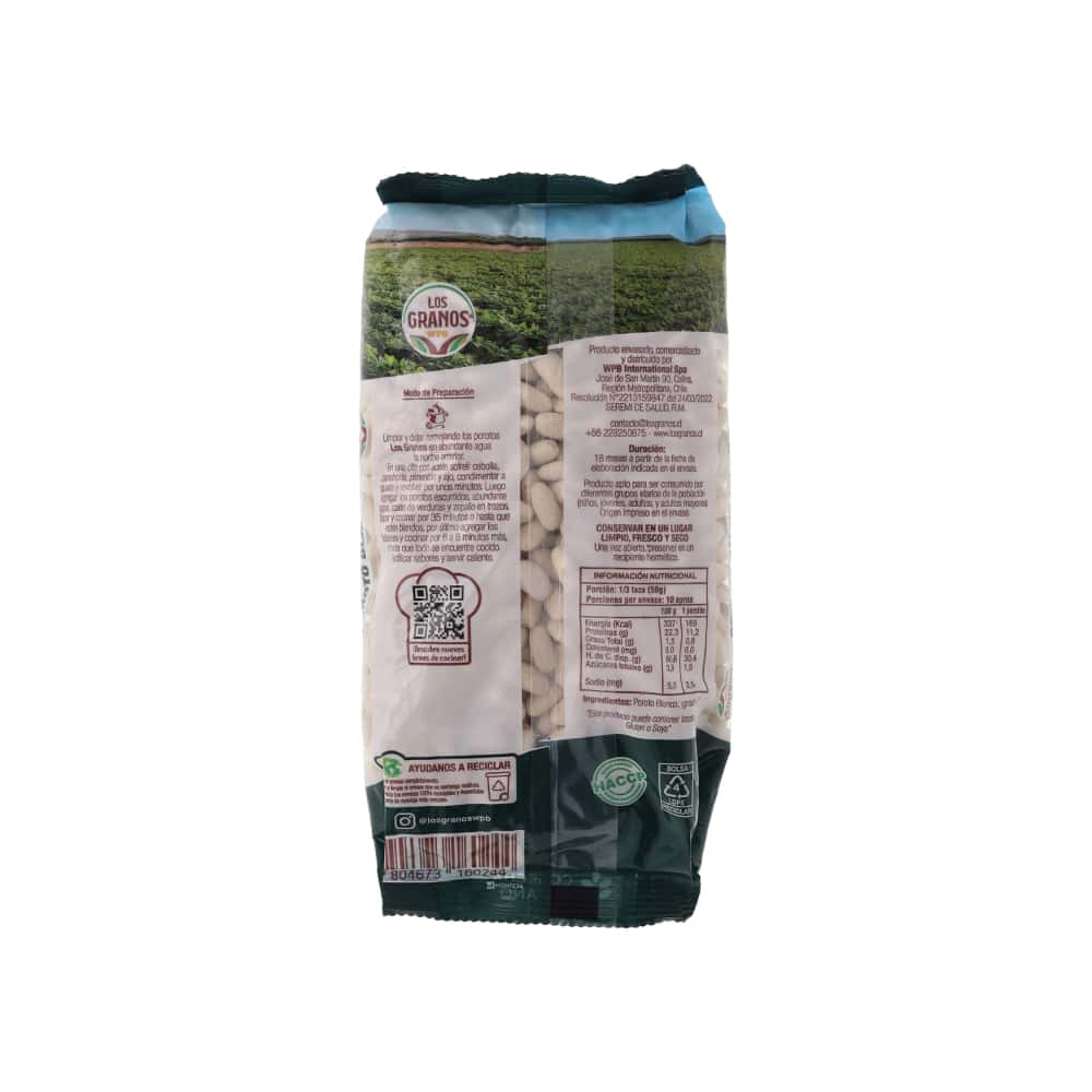 Poroto blanco -frijol- Los Granos (500 g / 1.1 lb) - Miniatura 2