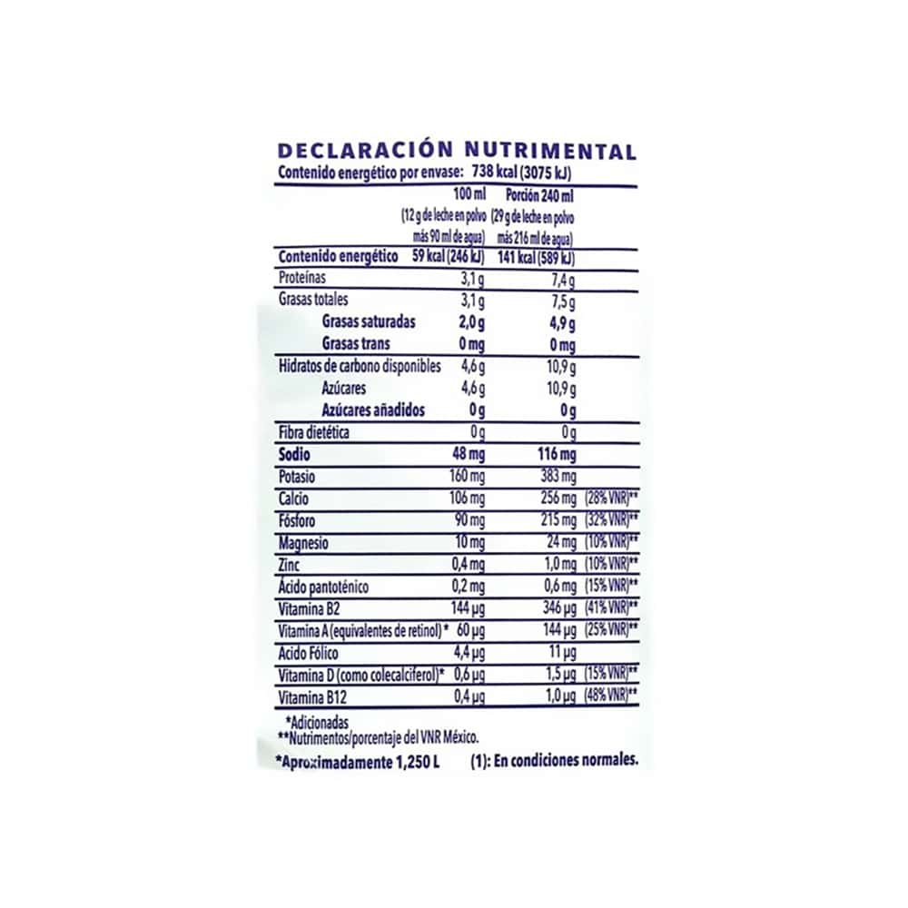 Leche entera en polvo adicionada con vitaminas A y D clásica Alpura (150 g / 5.29 oz) - Miniatura 3