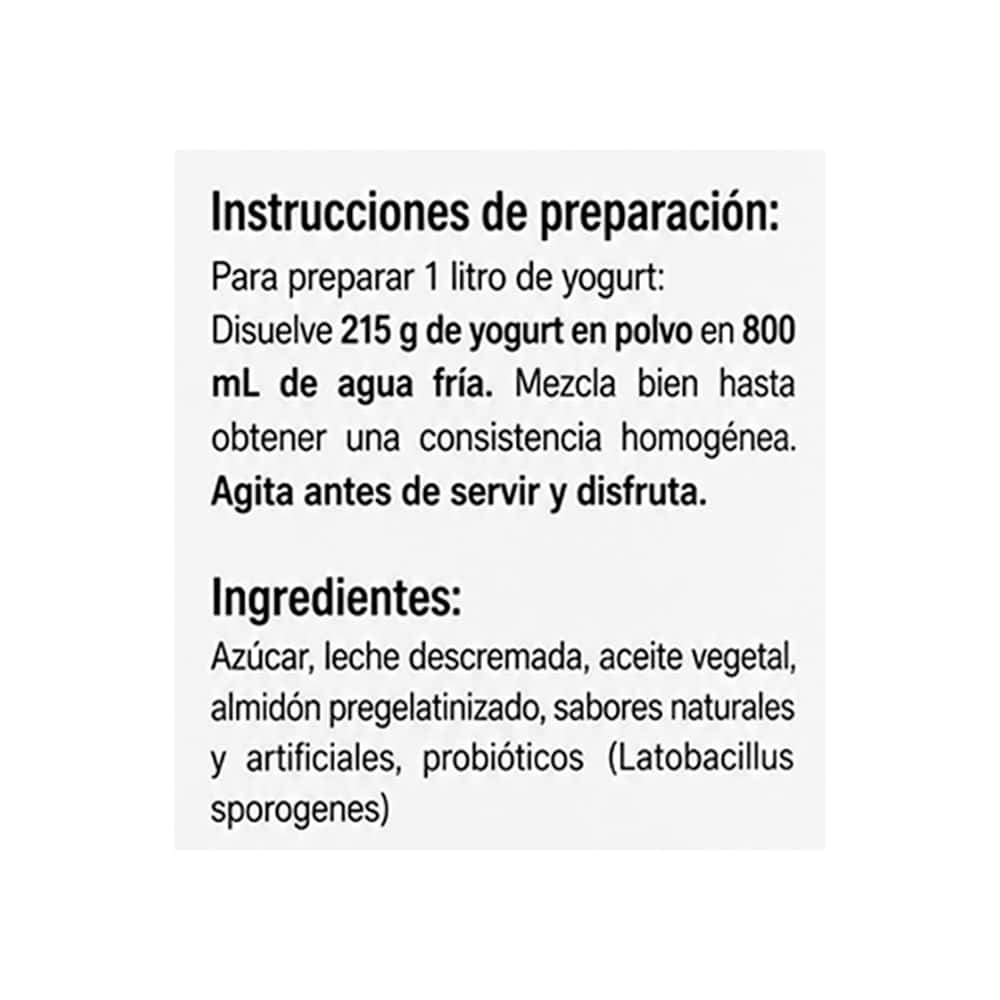 Yogurt bebible en polvo sabor piña KDM Gold (215 g / 7.58 oz) - Miniatura 3
