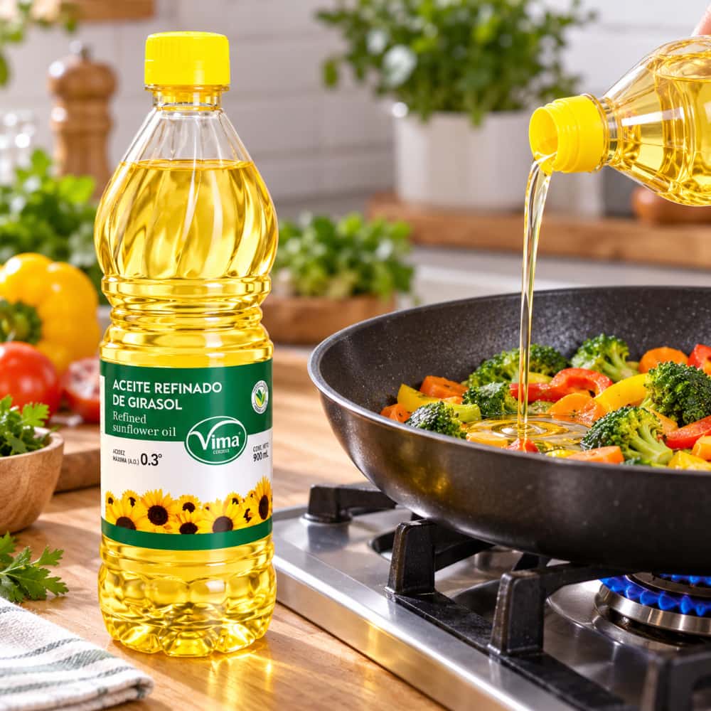 Aceite refinado de girasol Vima Foods (5 x 700 ml) - Miniatura 2