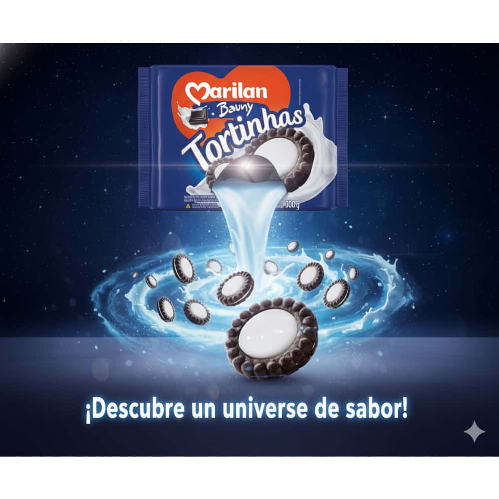 Galletas dulces con relleno sabor a vainilla Tortinhas Marilan (300 g / 10.58 oz) - Miniatura 4