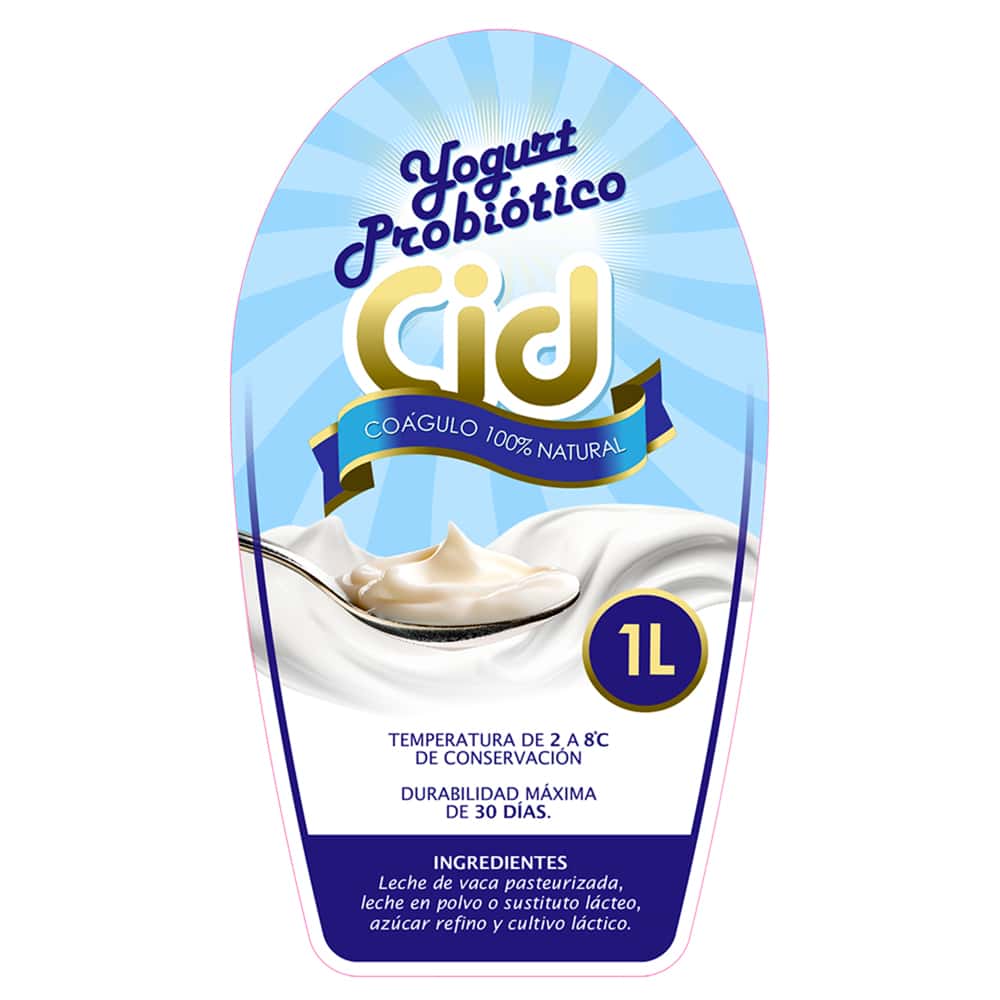 Yogurt probiótico de coágulo 100 % natural Cid (1 L) - Miniatura 2