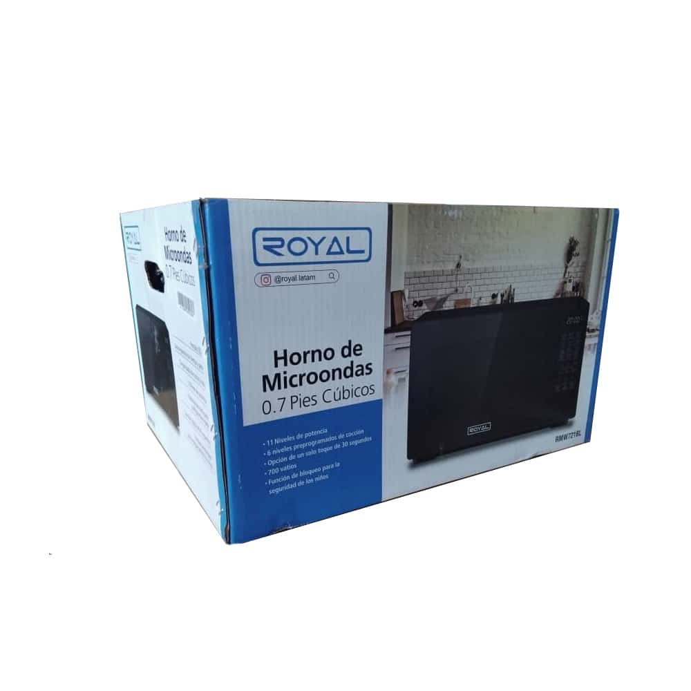 Microondas de 19.8 L color negro Royal RMW721BL - Miniatura 3