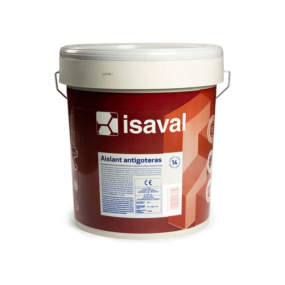 Pintura elástica impermeabilizante color blanco aislante antigoteras Isaval (14 L) - Miniatura 8