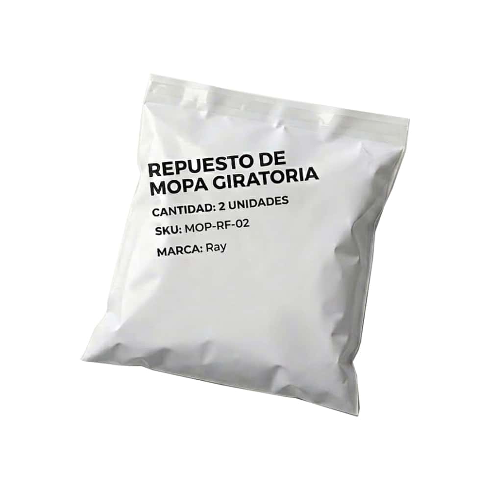 Repuesto de cabezal para mopa o fregona giratoria Ray (2 U) - Miniatura 3