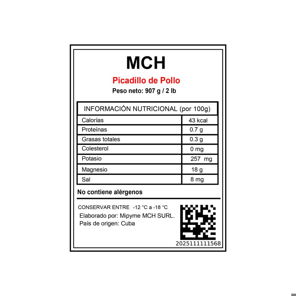 Picadillo de pollo MCH (907 g / 2 lb) - Miniatura 3