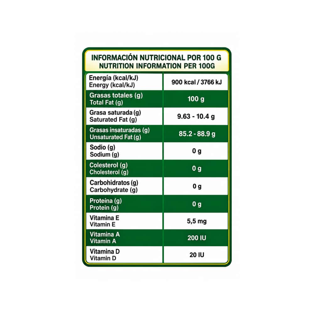 Aceite vegetal de girasol Yily (1 L) - Miniatura 2