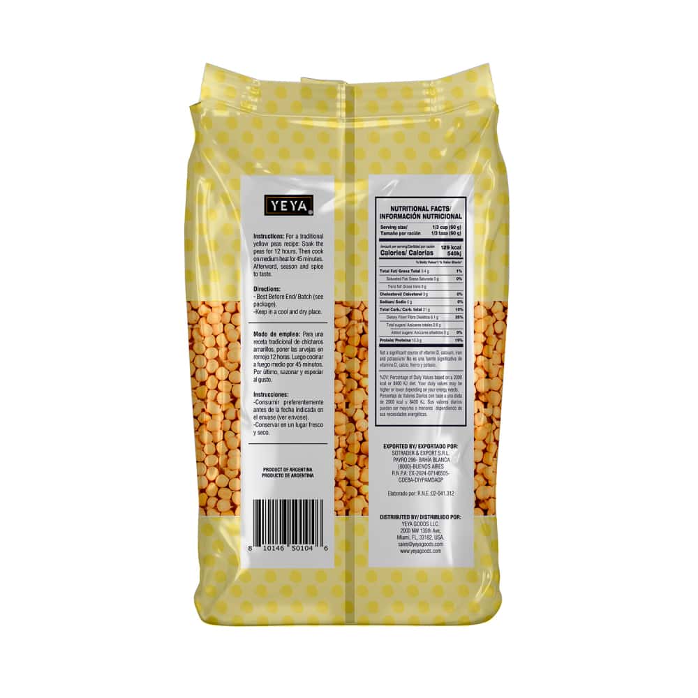 Chícharos amarillos YEYA (1 kg / 2.2) - Miniatura 2