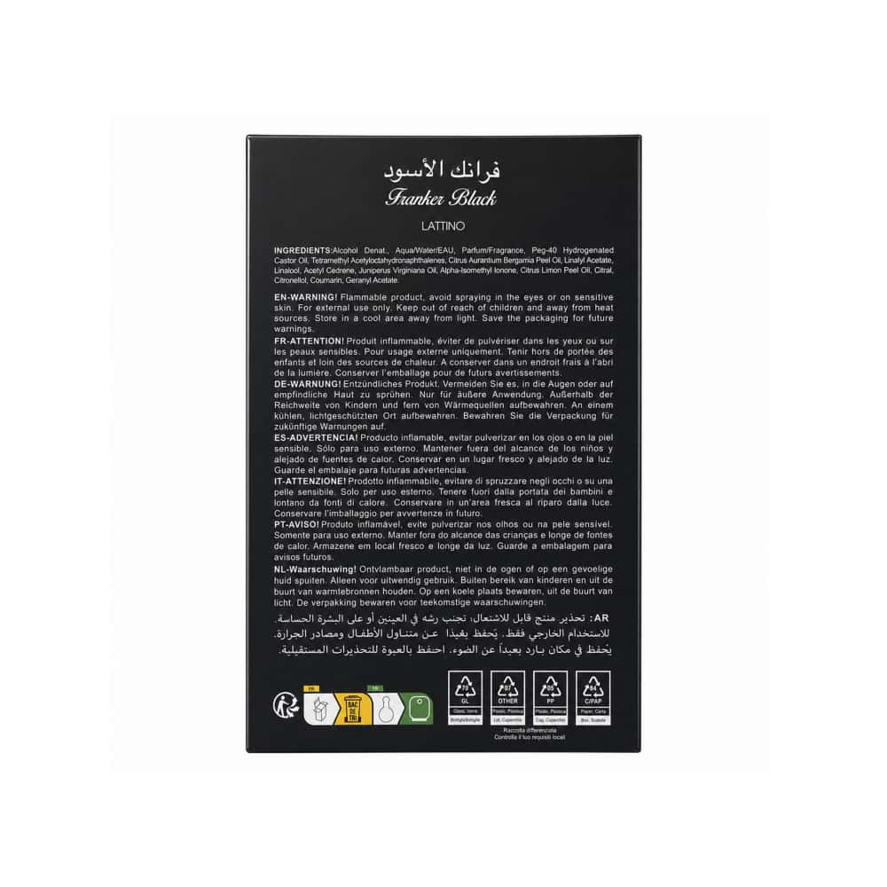 Perfume para hombre Franker Black Lovali (100 ml / 3.4 fl oz) - Miniatura 2