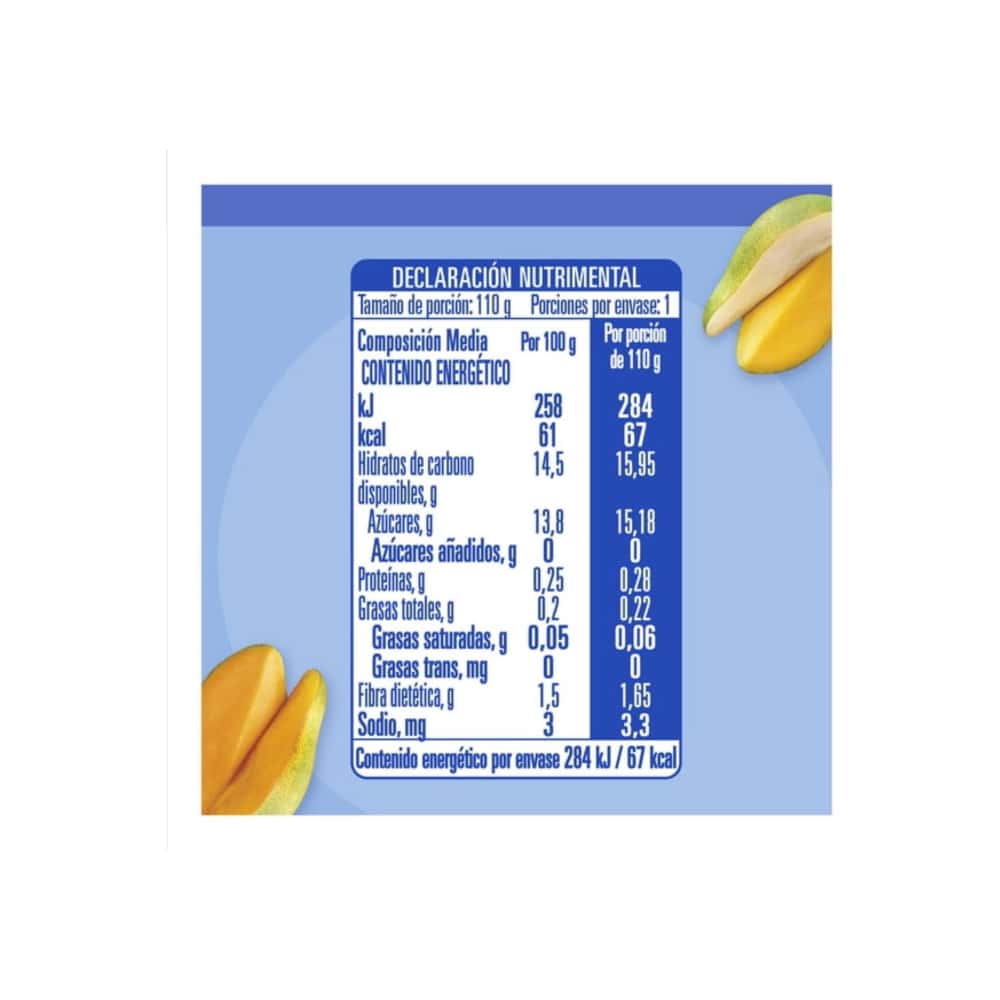 Alimento para lactantes sabor pera y mango Gerber (110 g / 3.88 oz) - Miniatura 3