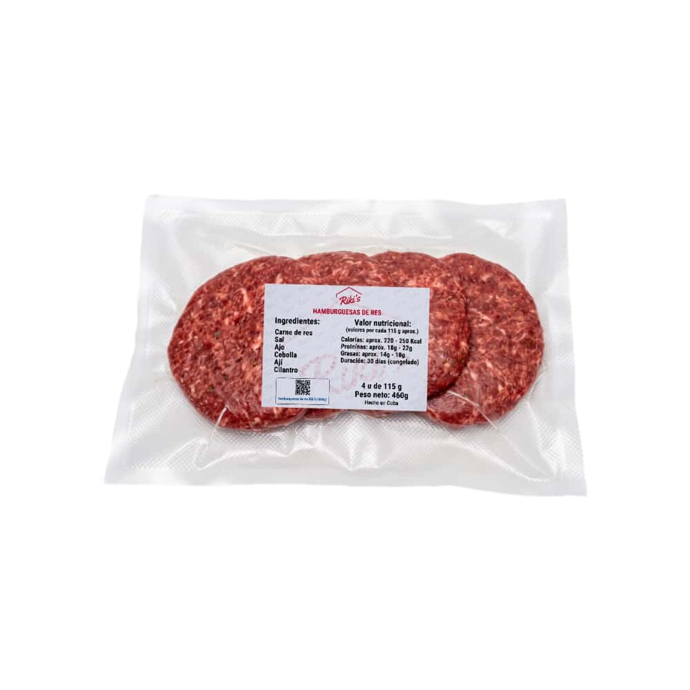 Hamburguesas de res Riki's (4 x 115 g / 4.05 oz) - Miniatura 2
