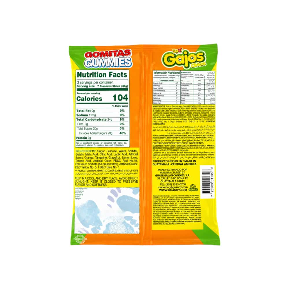 Gomitas con sabores cítricos Guandy (100 g / 3.53 oz) - Miniatura 2