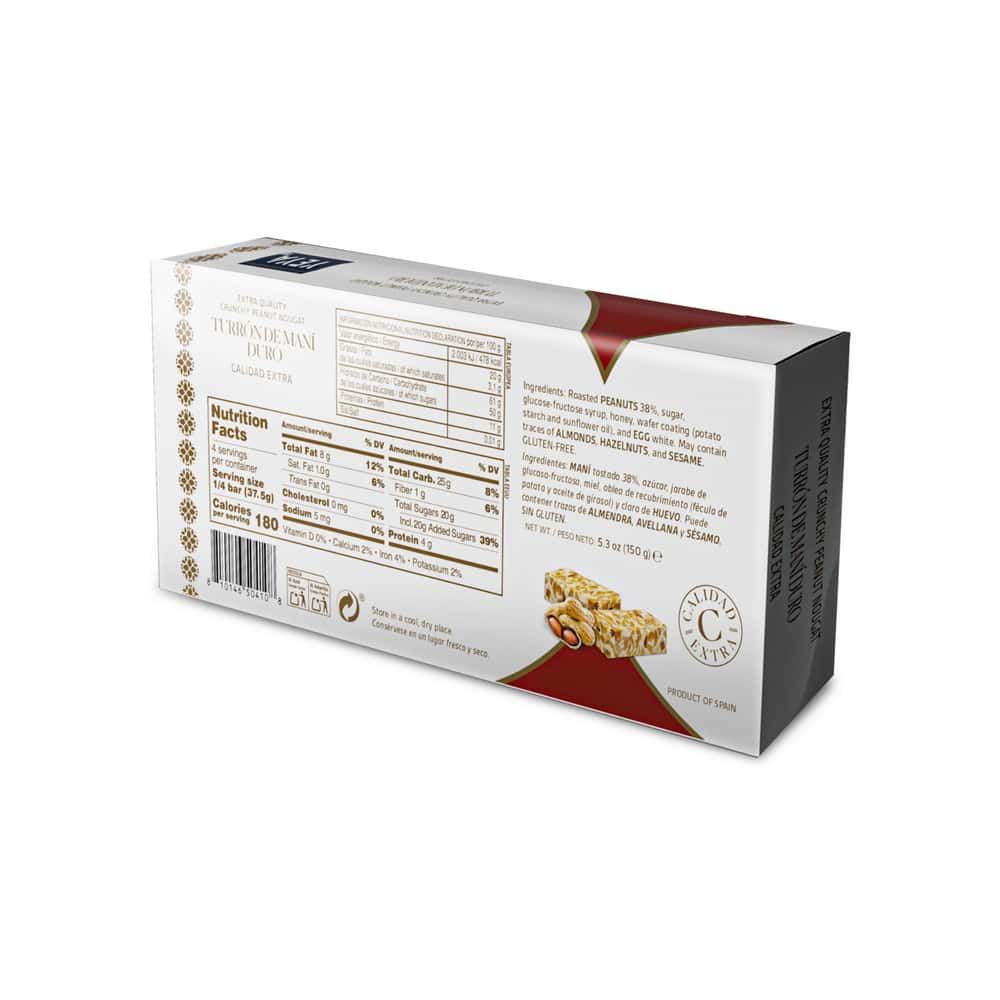 Turrón de Maní Duro Calidad Extra YEYA (150 g / 5.3 oz) - Miniatura 3