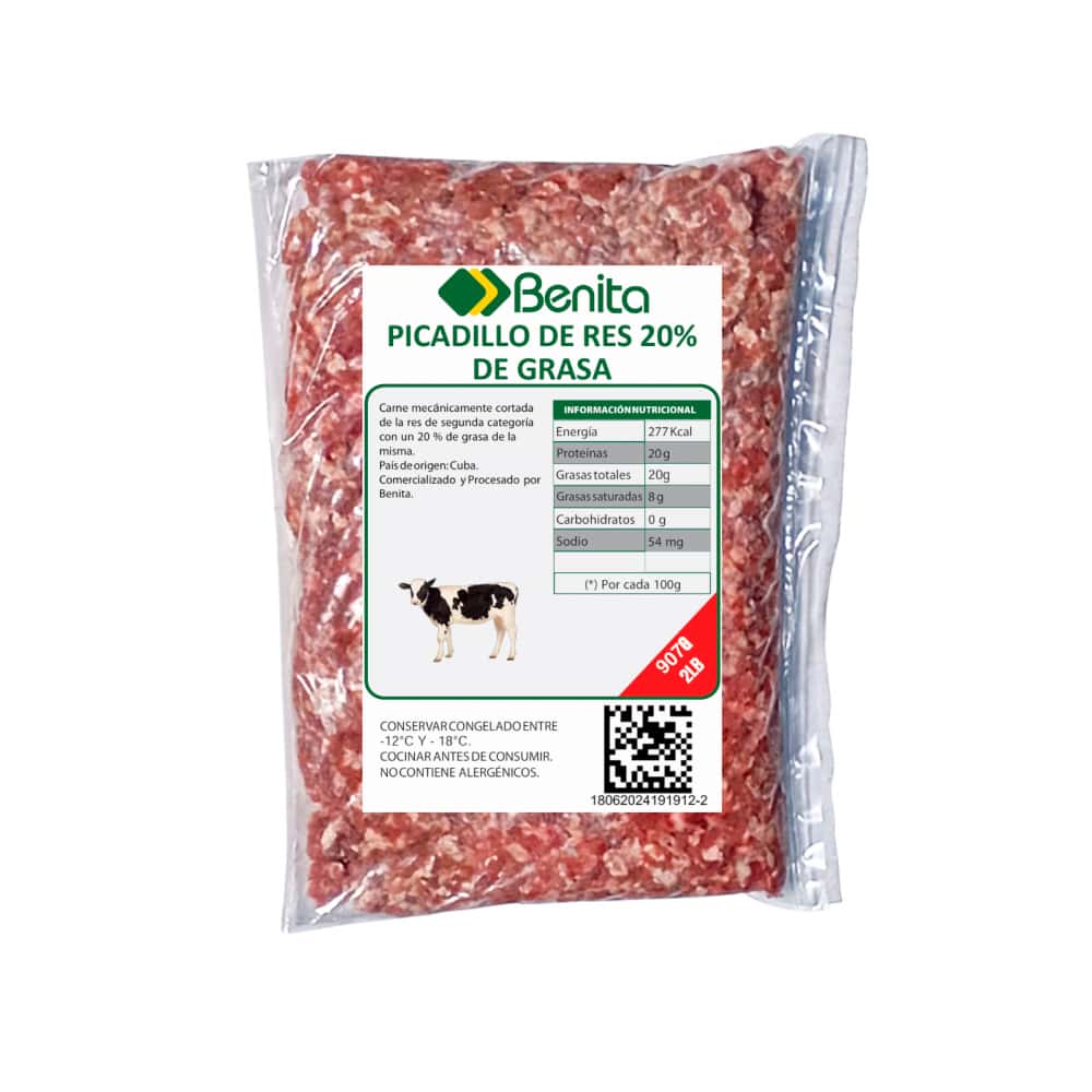 Picadillo de res con 20 % de grasa Benita (907 g / 2 lb) - Miniatura 3