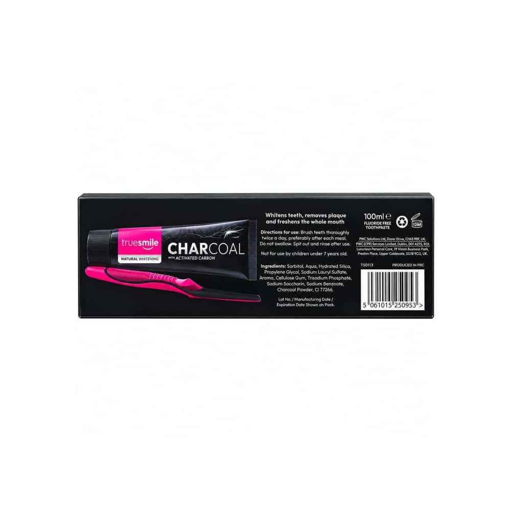 Kit de pasta de dientes & cepillo con carbón activado Truesmile (100 ml / 3.38 oz) - Miniatura 2