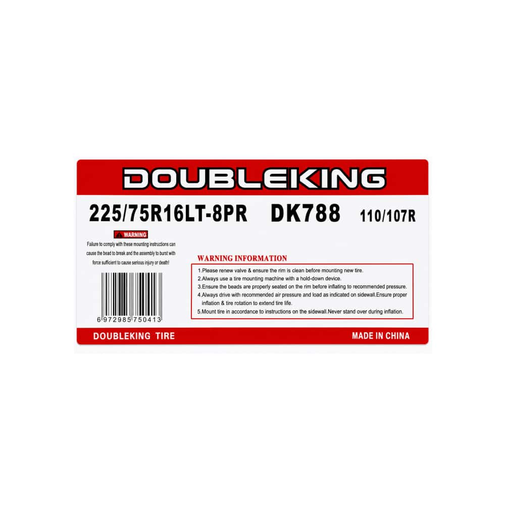 Neumático -goma- para carro 225 / 75 R16 LT-8PR Double King DK788 - Miniatura 3
