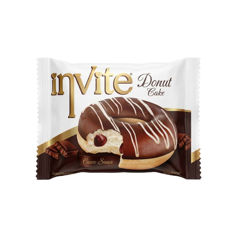 Dona rellena y cubierta de crema de chocolate InVite (40 g / 1.41 oz) - Miniatura 1