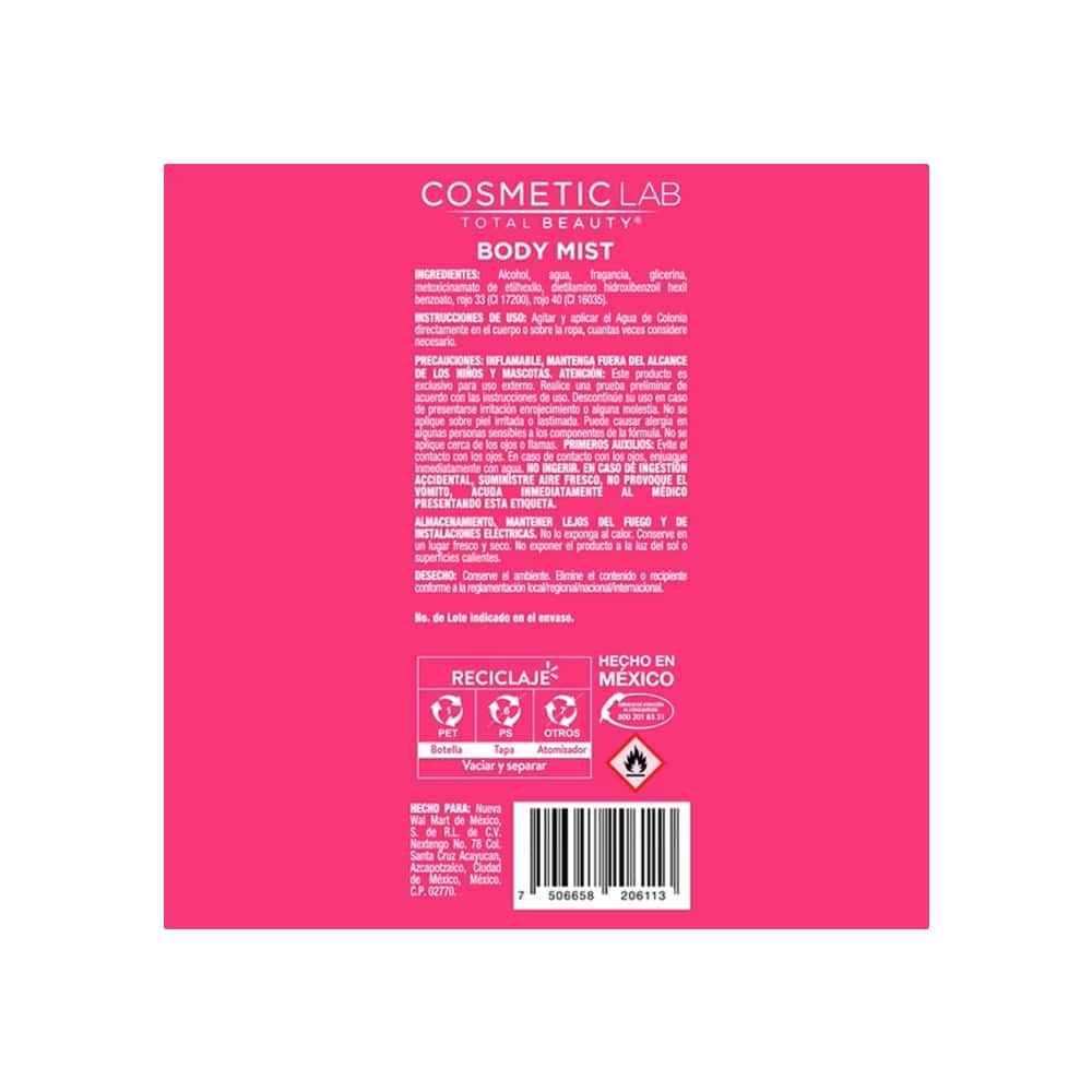 Agua de colonia body mist floral Sweet Cosmetic Lab (58 ml) - Miniatura 3