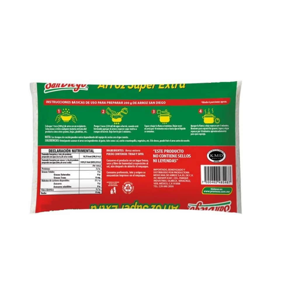 Arroz super extra San Diego (5 x 1 kg / 2.2 lb) - Miniatura 2