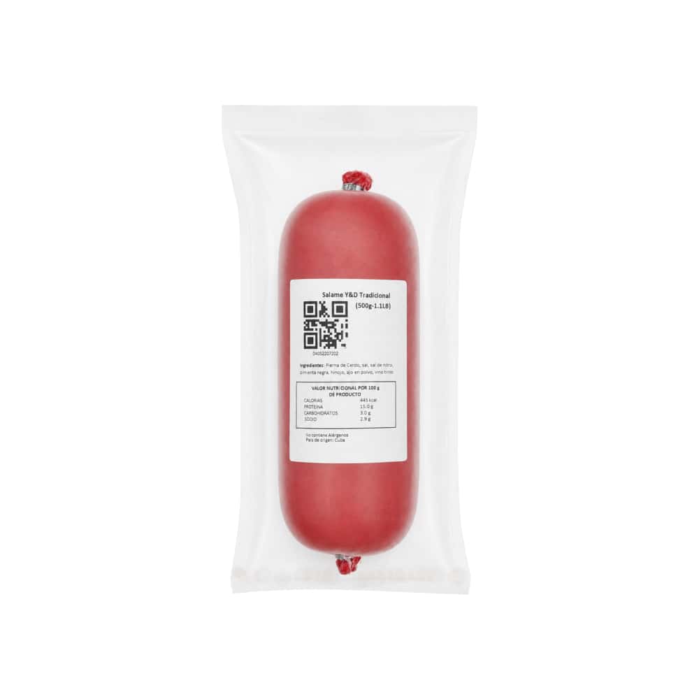 Salame de cerdo Tradicional Y&D Ricos (500 g / 1.1 lb) - Miniatura 3