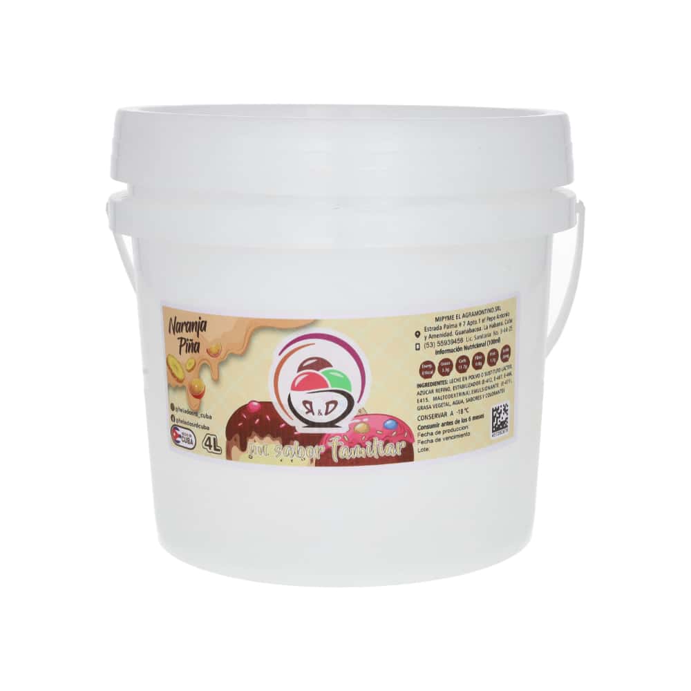 Helado sabor naranja piña R&D (4 L) - Miniatura 1