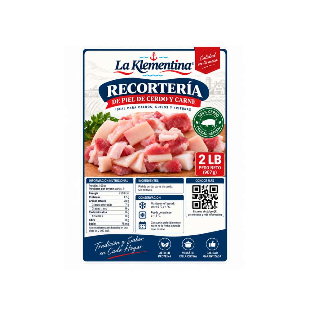 Recortería de piel de cerdo y carne La Klementina (907 g / 2 lb) - Miniatura 2