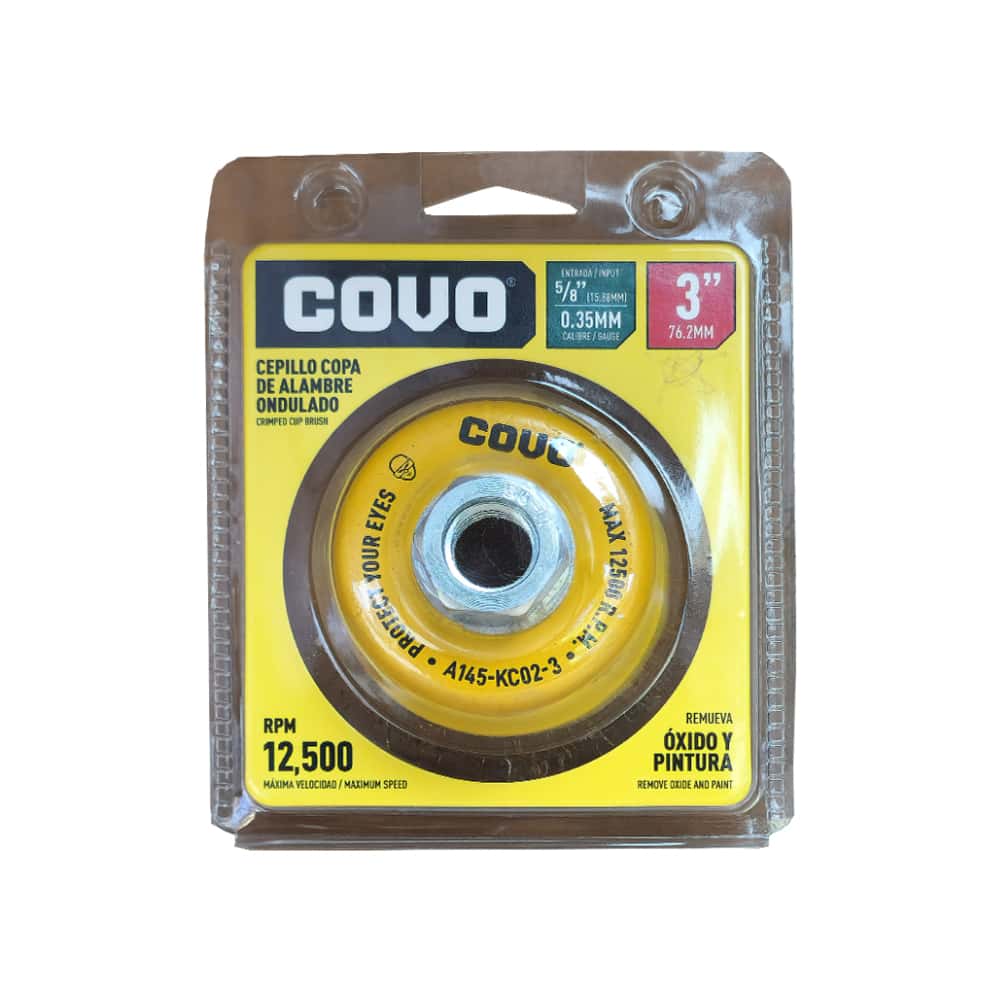 Cepillo copa de alambre ondulado 3" Covo - Miniatura 5